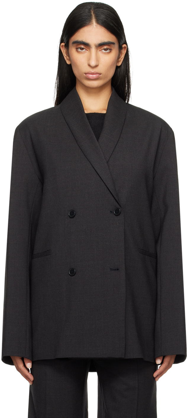 Куртка Loulou de Saison Loulou de Saison Sancia Double-Breasted Blazer чорний | SANCIA