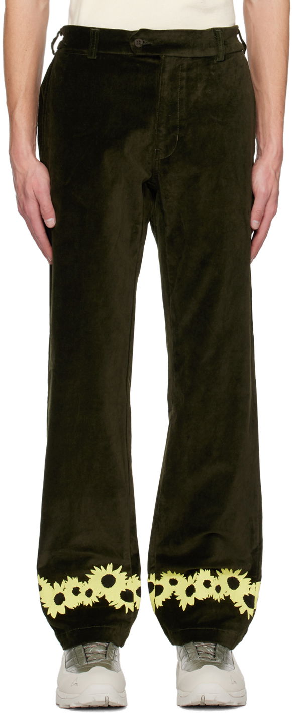 Штани Saintwoods Flower Corduroy Trousers Зелений | SW01510