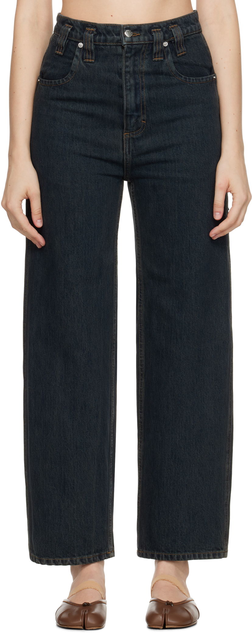 Джинси Eckhaus Latta Eckhaus Latta Baggy Jeans Синій | 555-EL-PF25-C -