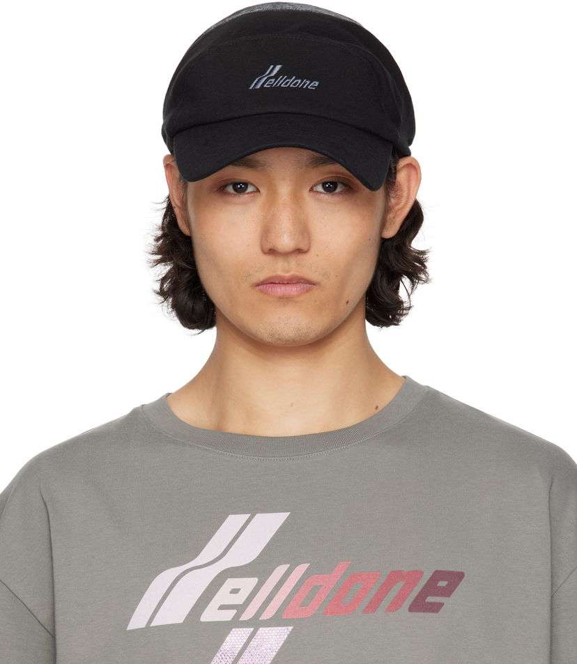 Кепка We11done We11done Jersey Scarf Cap чорний | WD-AH1-25-433-U-BK