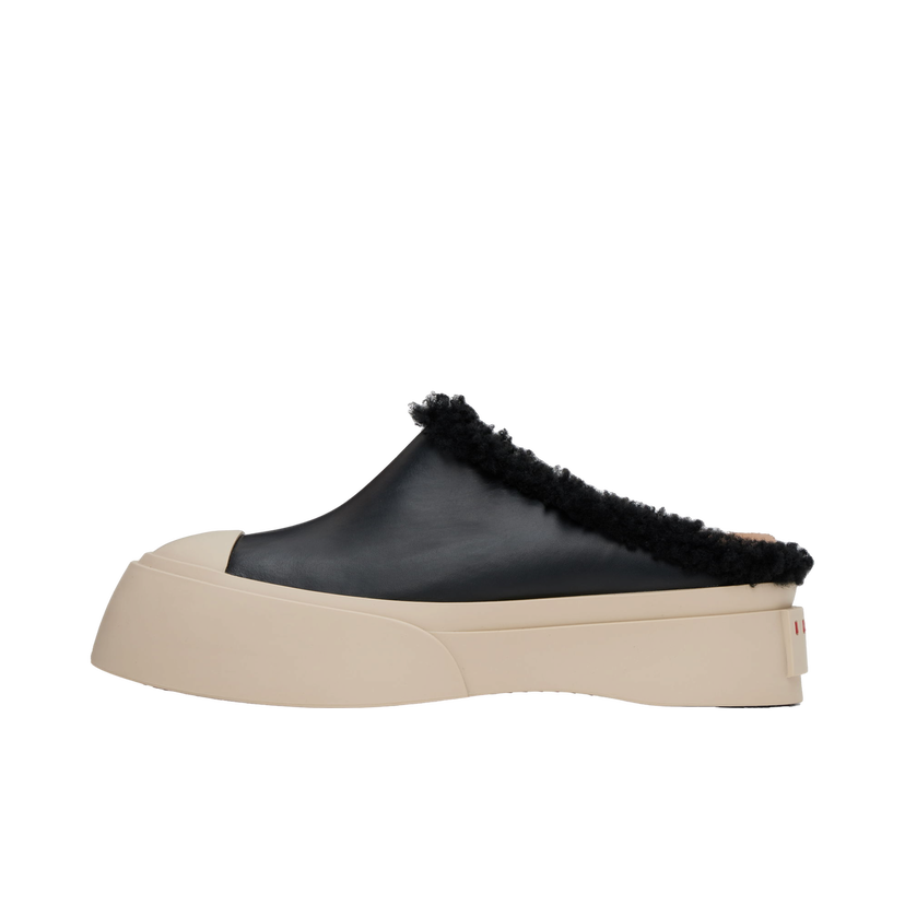 Кросівки та взуття Marni Shearling Sabot Slippers чорний | SNZW019202 P5045