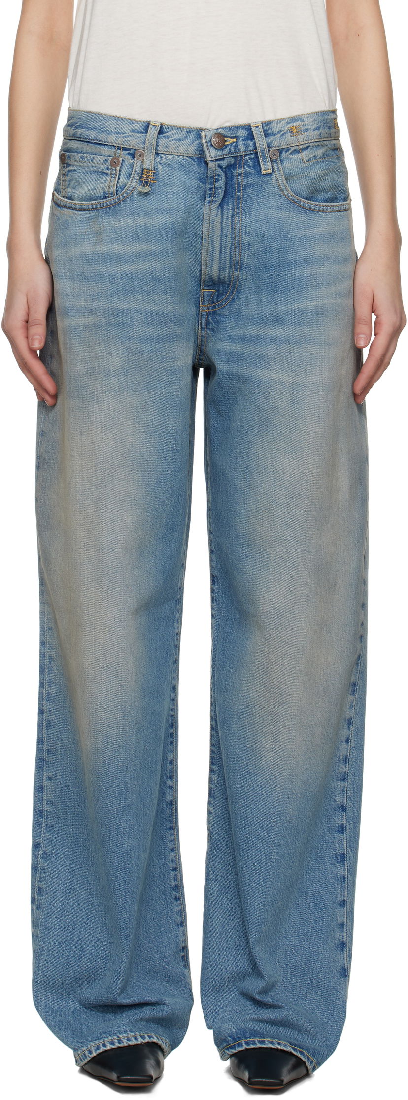 Джинси R13 R13 D'Arcy Loose Jeans Синій | R13WD038-D306A