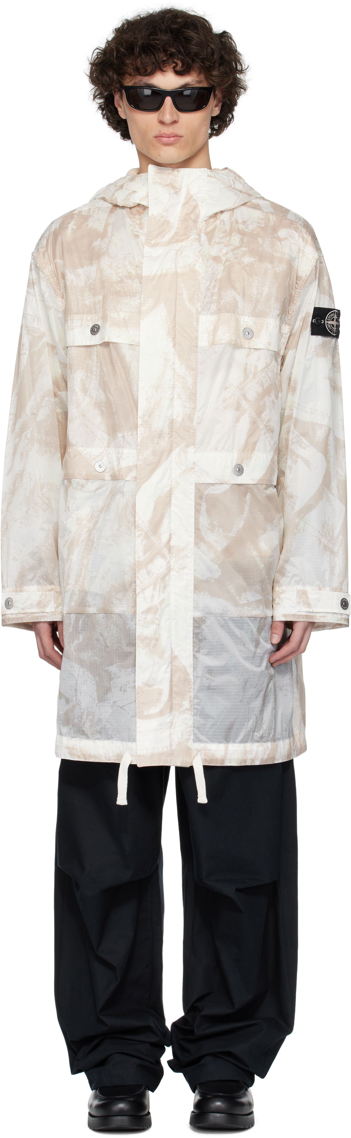 Парка Stone Island Stone Island UV-Reactive Scan Camo Ripstop Parka бежевий | K1S15 7100011 S00E2, 0
