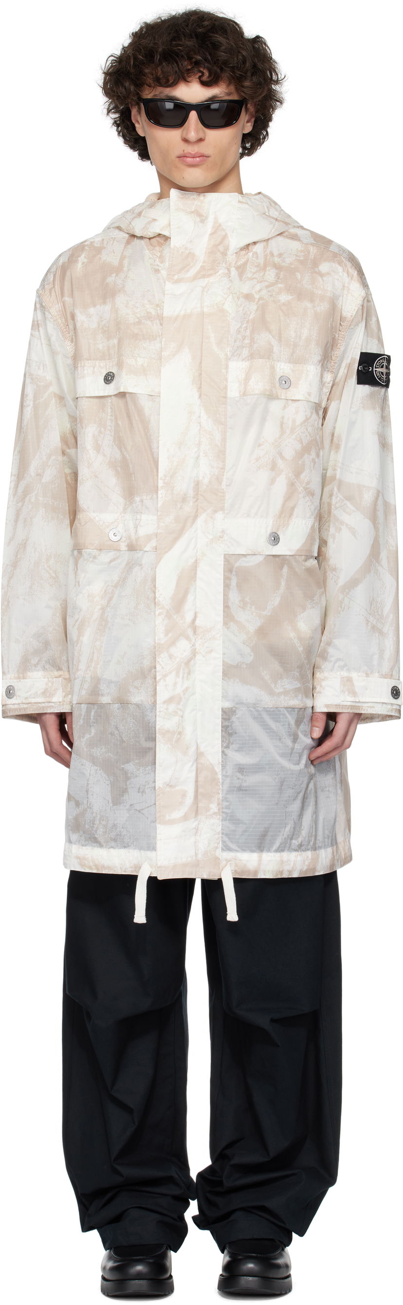 Парка Stone Island Stone Island UV-Reactive Scan Camo Ripstop Parka бежевий | K1S15 7100011 S00E2