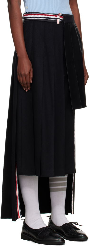 Спідниця Thom Browne Wrap Pleated Midi Skirt чорний | FGCA33C-07962, 1