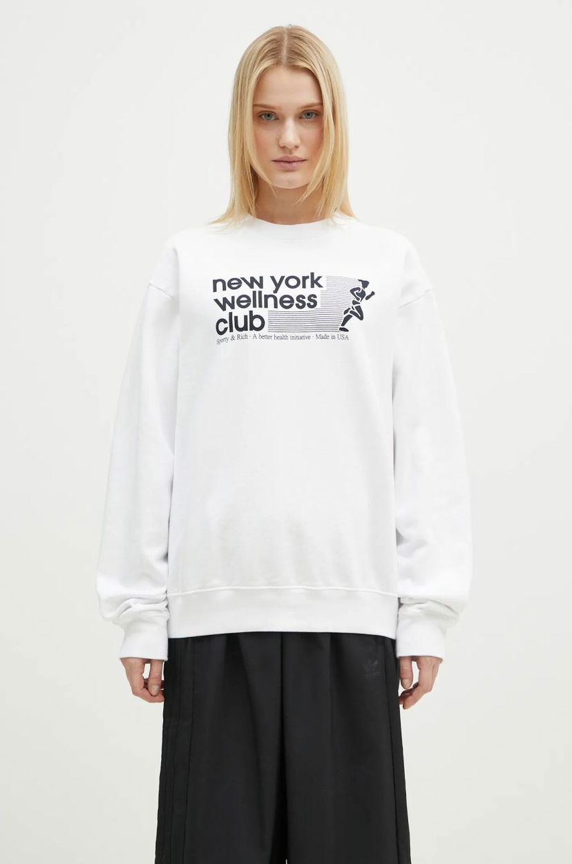 Cветр Sporty & Rich Sporty & Rich USA Wellness Club Sweatshirt білий | ST071506128WH01