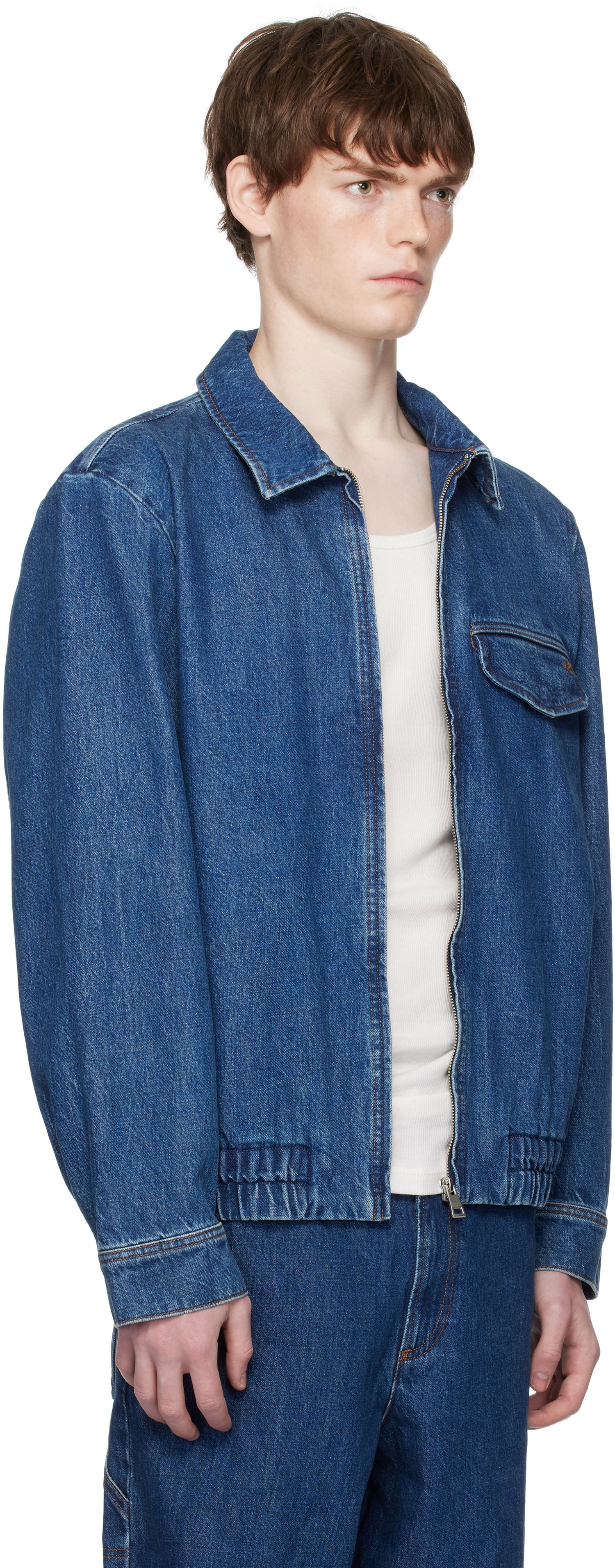 Куртка A.P.C. A.P.C. Fabrizio Zippé Denim Jacket Синій | COHJK-H32015, 1