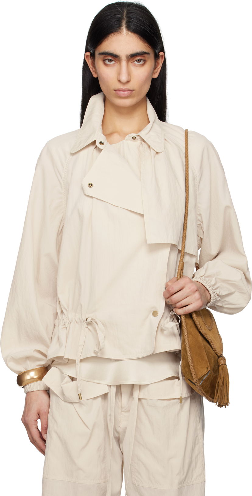 Вітровка ISABEL MARANT Isabel Marant Gwenola  Jacket бежевий | VE0514FA-C2G01I