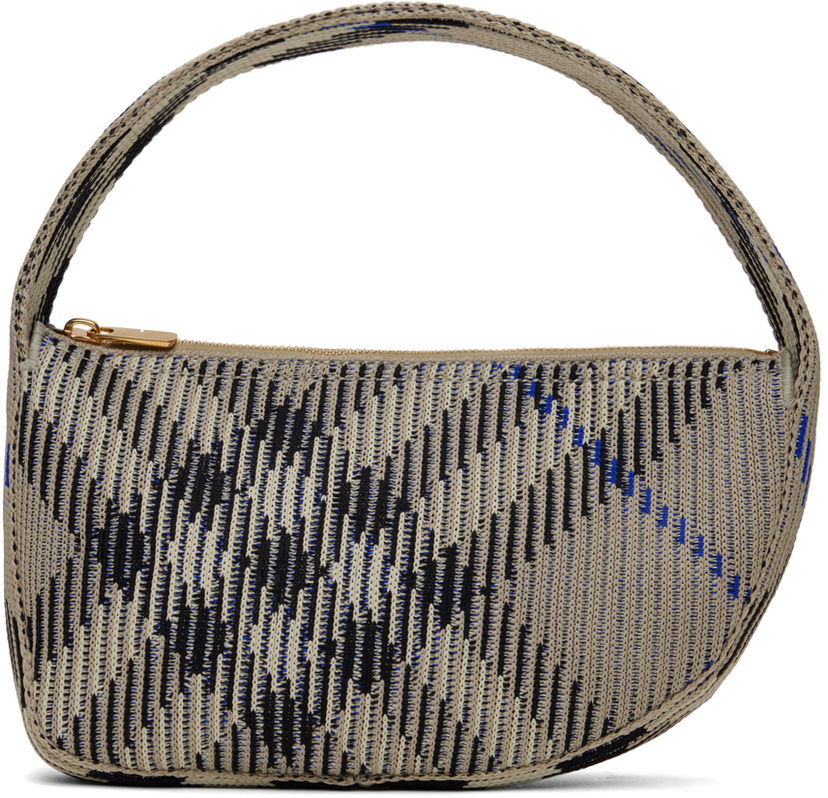 Одяг Burberry Off-White Check Mini Knitted Bag Сірий | 8095374