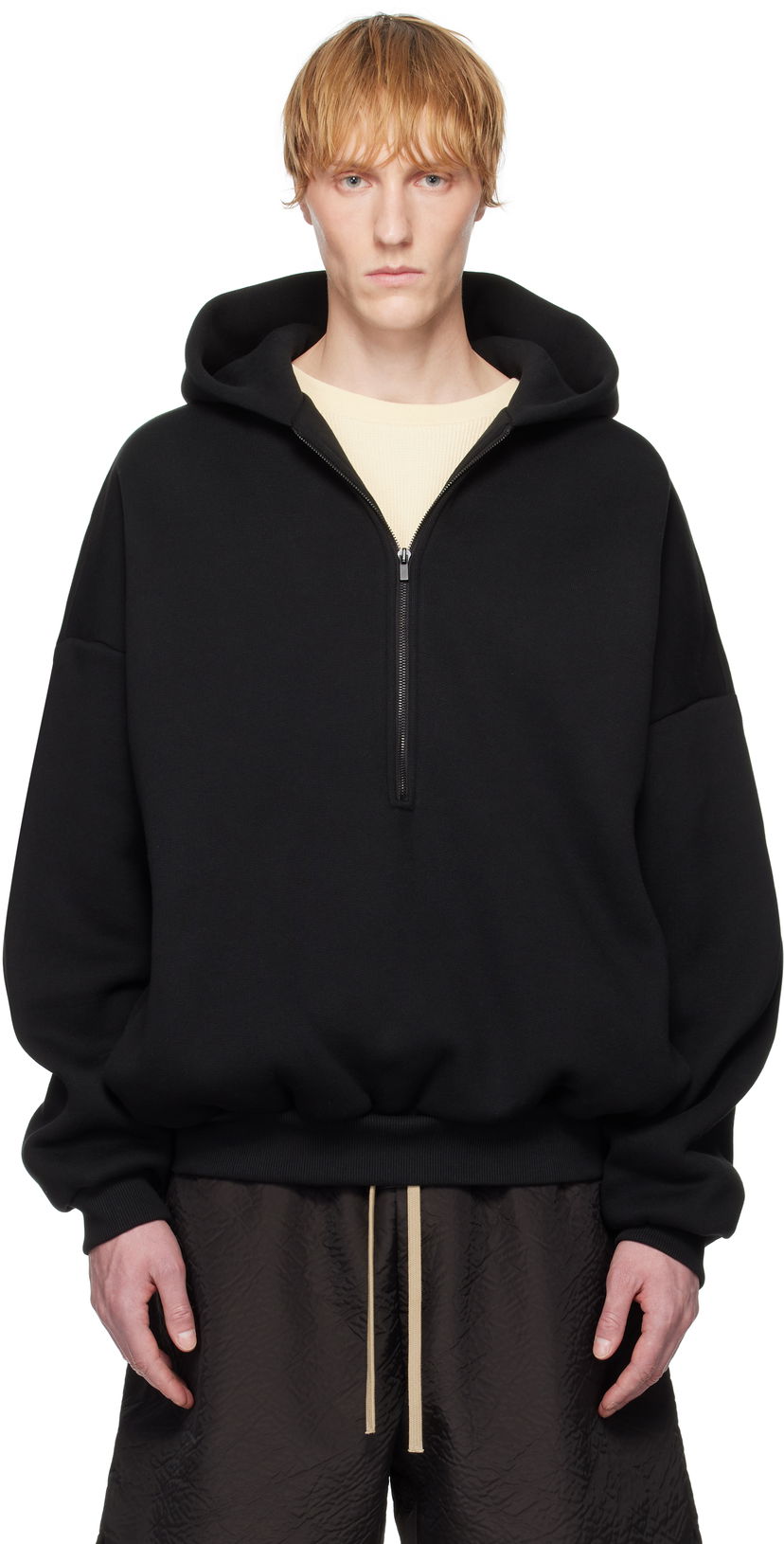 Світшоти Fear of God Fear of God Eternal Half Zip Hoodie чорний | FGE250-51311FLC