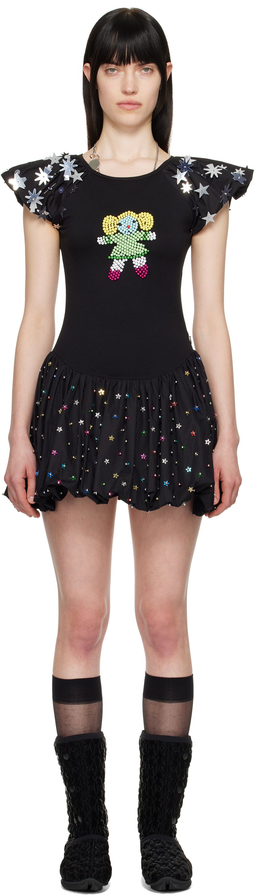 плаття Chopova Lowena Chopova Lowena Angelica Embellished Minidress чорний | 1288