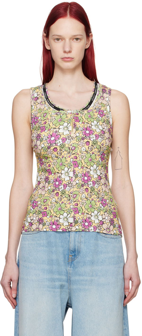 Безрукавка Martine Rose Floral Tank Top Зелений | MRSS24-634B