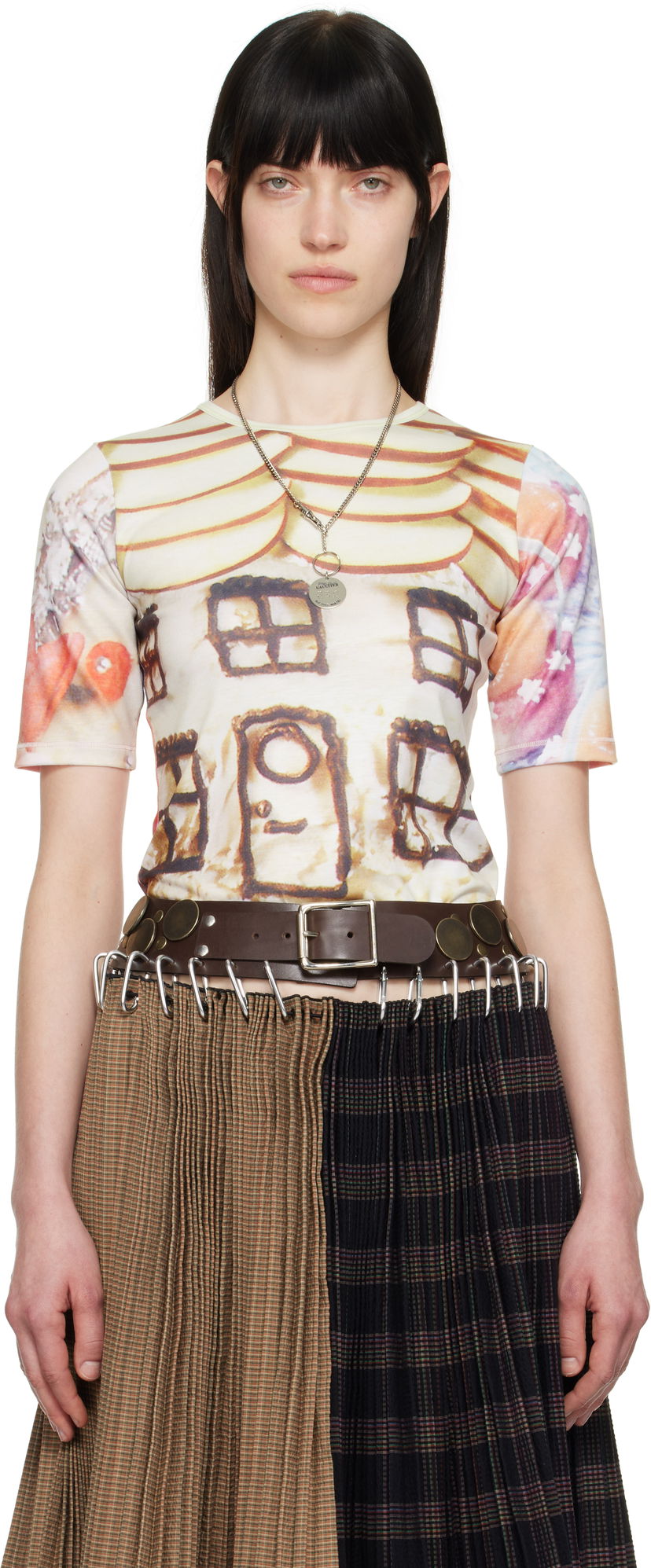 Футболка Chopova Lowena Chopova Lowena 'Welcome Home' Print Jersey T-Shirt Різнокольоровий | 2311