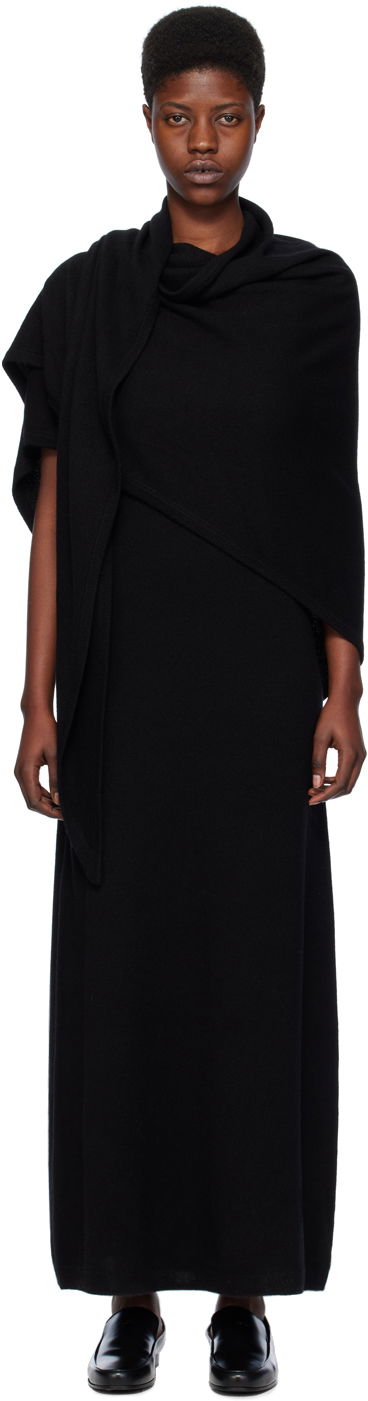плаття TOTEME TOTEME Shawl Maxi Dress чорний | 241-WRD1072-YA0016