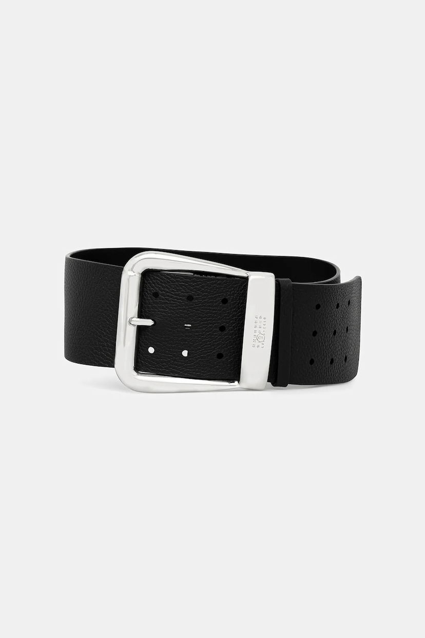 Ремені Maison Margiela MM6 Maison Margiela Leather Belt чорний | SA5TP0016.P8326.T8013