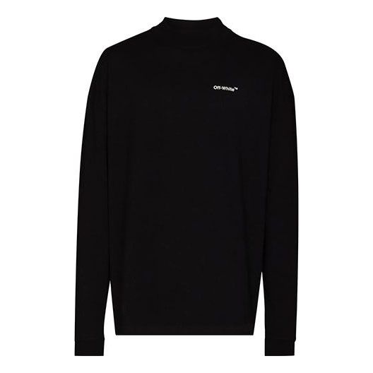 Cветр Off-White Off-White FW21 Logo Loose Fit Long Sleeves T-Shirt чорний | OMAB032C99JER0011001