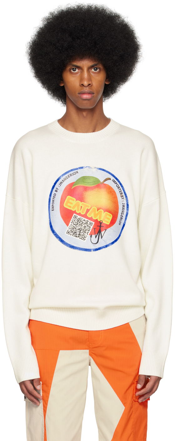 Cветр JW Anderson 'Eat Me' Sweater білий | KW0804-YN0243