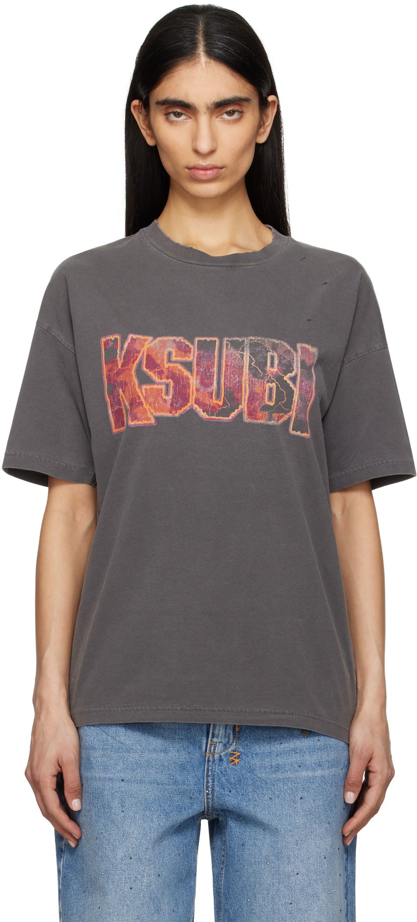 Футболка Ksubi Ksubi Kickstart Oh G Short Sleeve T-Shirt Сірий | WSP25TE003