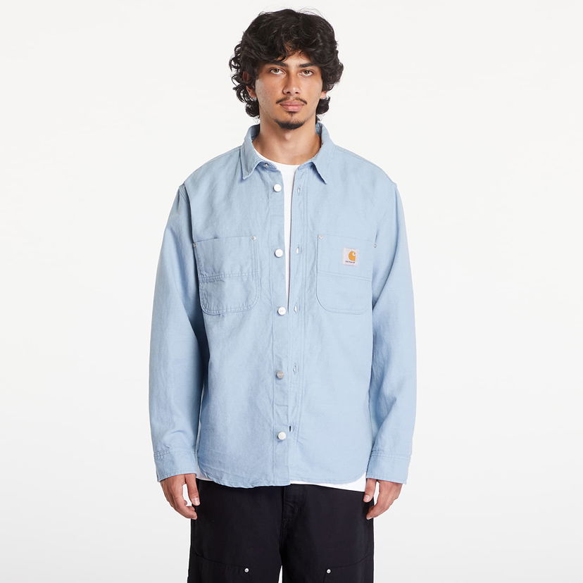Куртка Carhartt WIP Walter Shirt Jacket UNISEX Misty Sky Rinsed Синій | I033578.0W902