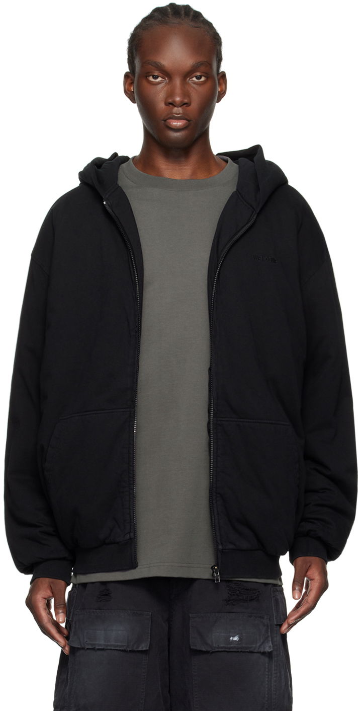 Світшоти We11done Padded Full-Zip Hoodie чорний | WD-TJ2-24-870-U-BK