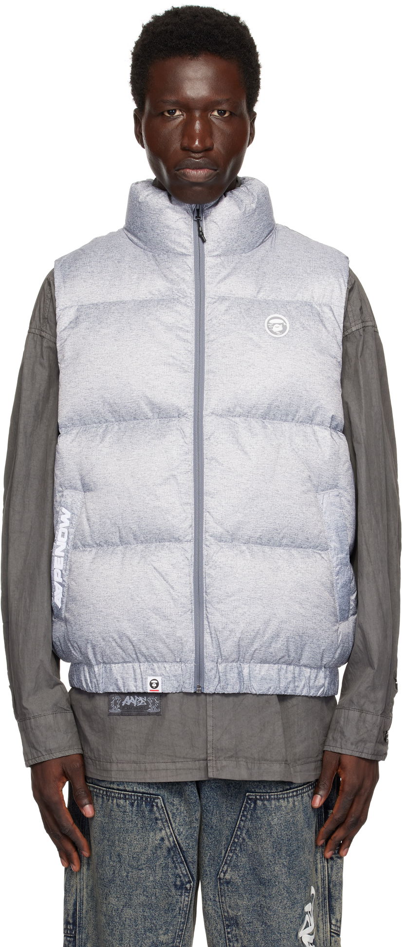 Жилет AAPE by A Bathing Ape AAPE Now Down Vest Сірий | AAPDNM7653XANGY2