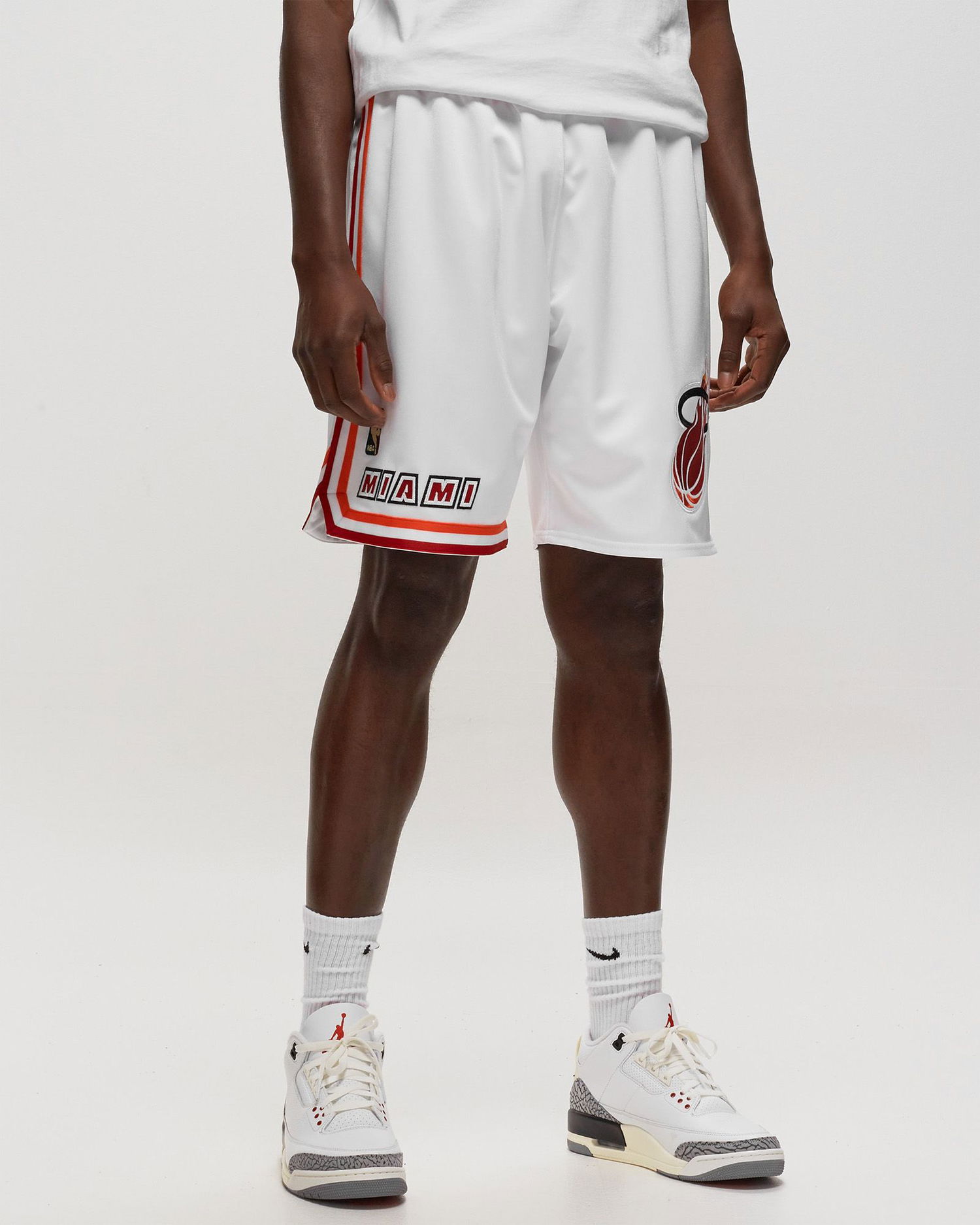 Шорти Mitchell & Ness Mitchell & Ness NBA HWC HEAT 2007 Team Shorts білий | ASHR5661-MHE07PPPWHIT, 1