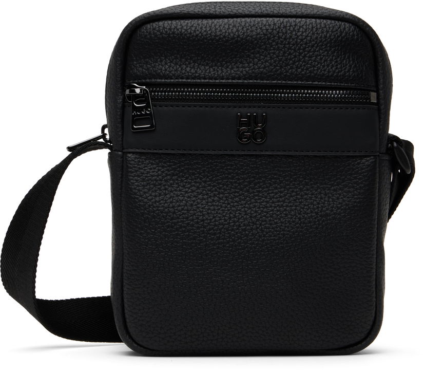 Сумка BOSS Hugo Logo Hardware Faux-Leather Messenger Bag чорний | 50547439