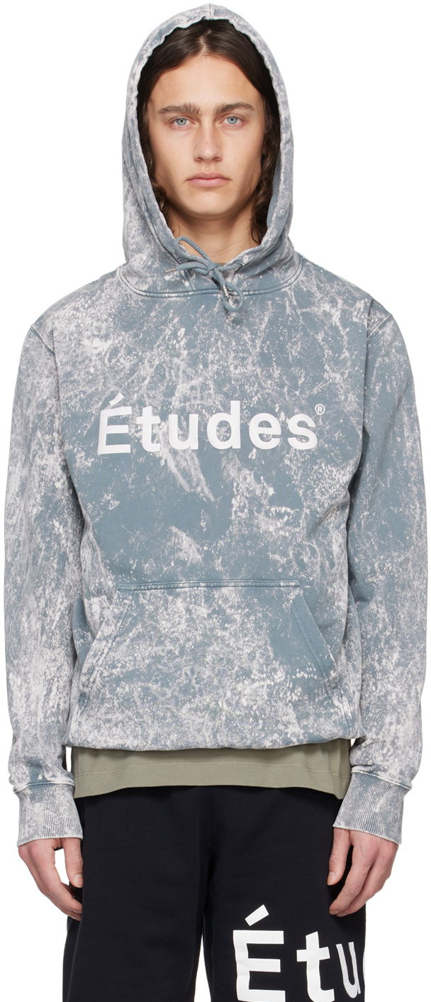 Світшоти Études Klein Acid Wash Hoodie Синій | E24MM254A01483