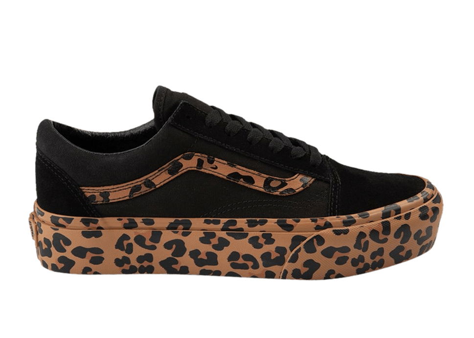 Кросівки та взуття Vans Old Skool Platform Leopard чорний | VN0A3B3UTKI, 0