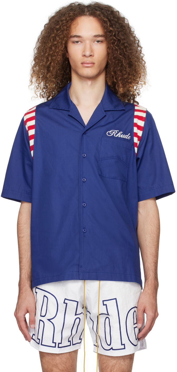 Сорочка Rhude 'American Spirit' Shirt темно-синій | RHPS24SR01320302
