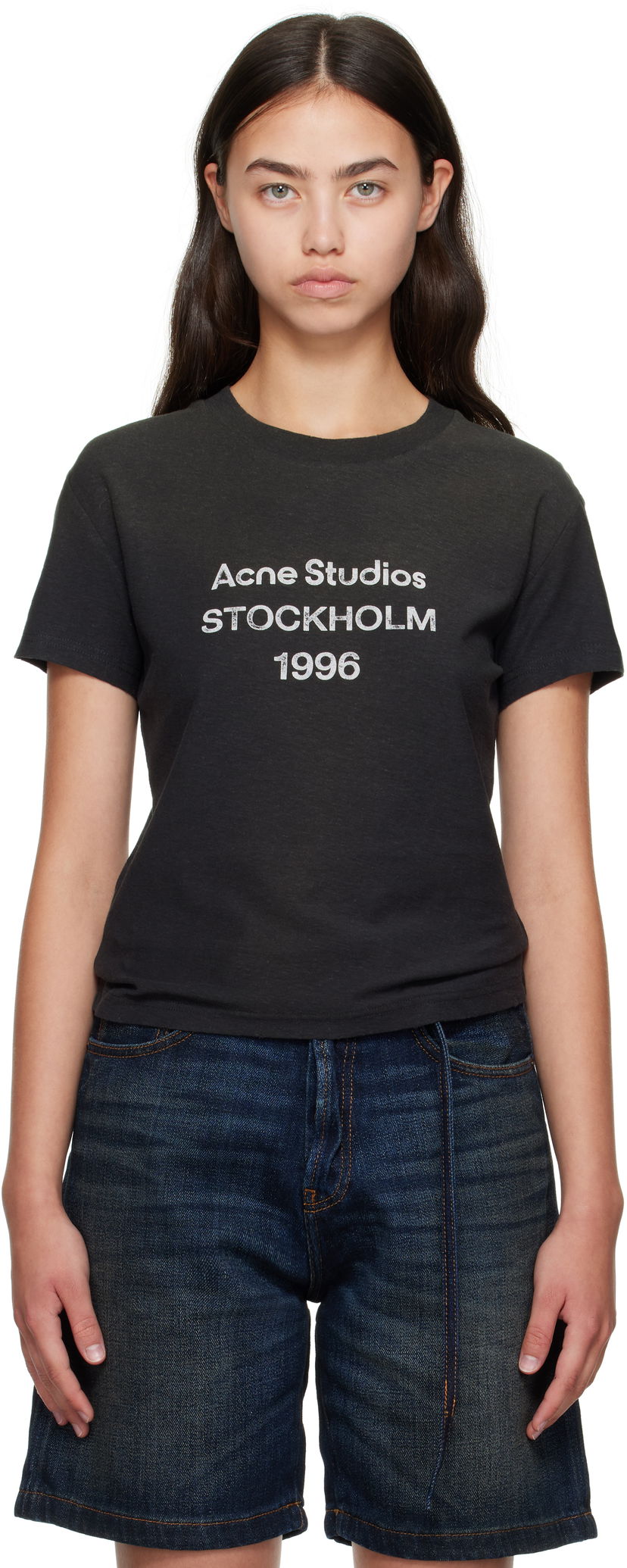 Футболка Acne Studios Acne Studios Logo T-Shirt чорний | CL0395-