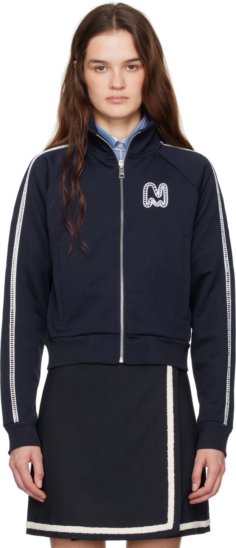 Cветр MSGM MSGM Logo Track Jacket темно-синій | 3841MDM136 257267