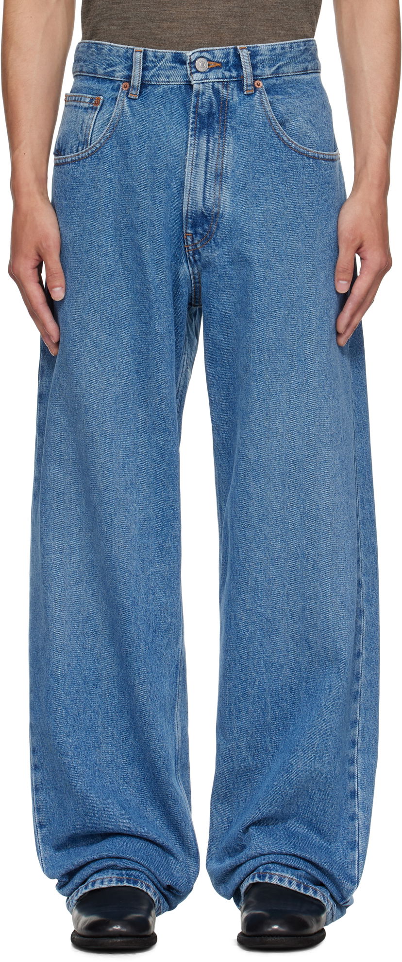 Джинси Maison Margiela MM6 Maison Margiela Wide-Leg Jeans Синій | SH0LA0023 M30018