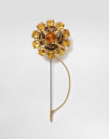 Pin Dolce & Gabbana Dolce & Gabbana Sicily Brooch with Madera Quartz, Smoky Quartz, and Citrines Жовтий | WPKN3GWYE01ZOO00, 0