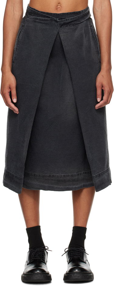 Спідниця YMC YMC George Midi Wrap Skirt чорний | Q3WAA, 0