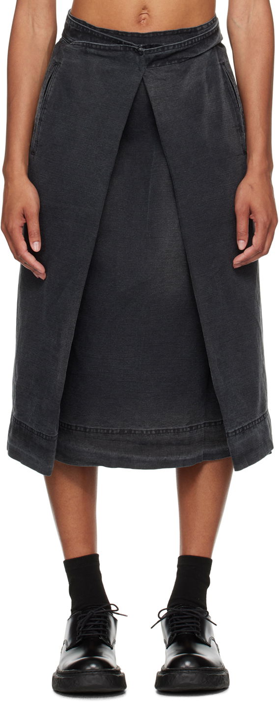 Спідниця YMC YMC George Midi Wrap Skirt чорний | Q3WAA