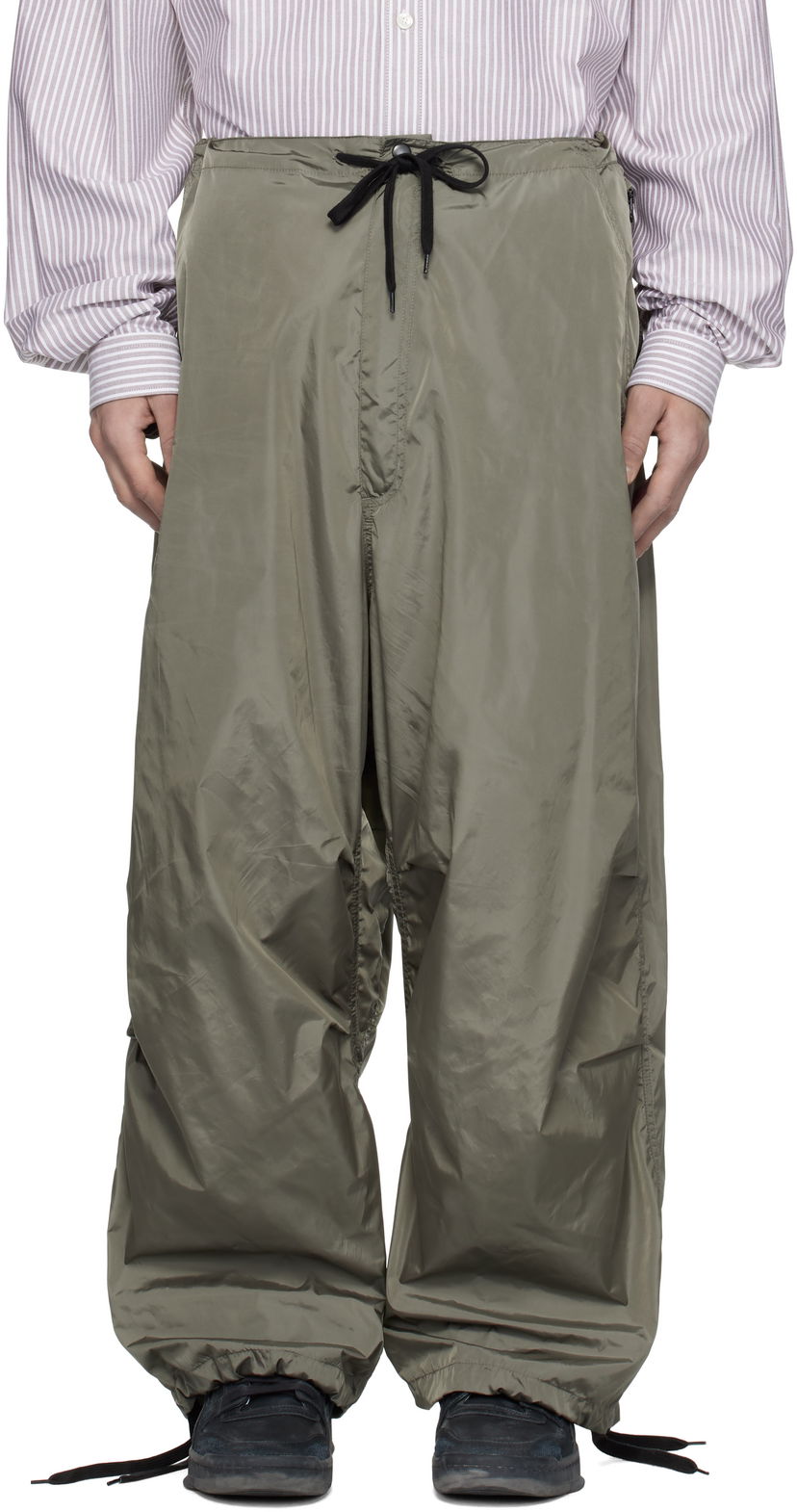 Штани HED MAYNER Satin Track Pants Зелений | RMCJ00GC99FAB0030900