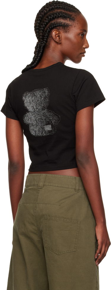 Футболка We11done We11done Code Teddy Cropped T-Shirt чорний | WD-TT2-25-770-W-BK, 2