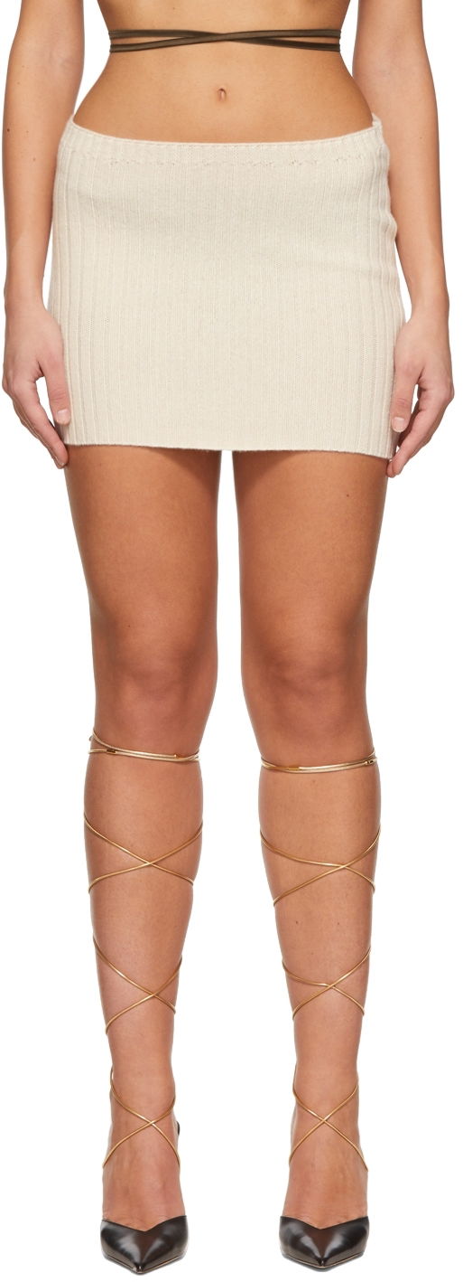 Спідниця GUIZIO Guizio Wool Mini Skirt бежевий | DGF21M1026