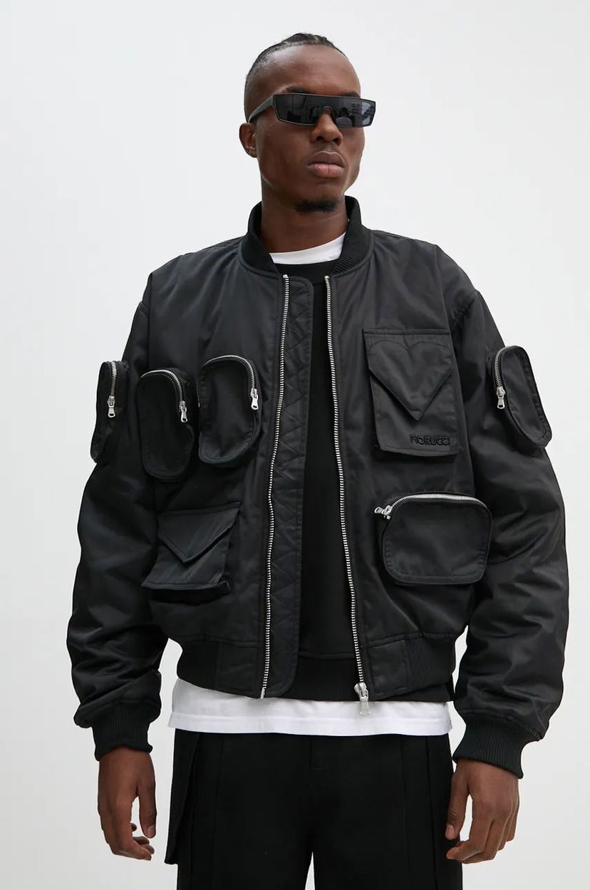 Куртка бомбер Fiorucci Multi Pocket Bomber Jacket чорний | U01FPOJA165NY01BK01