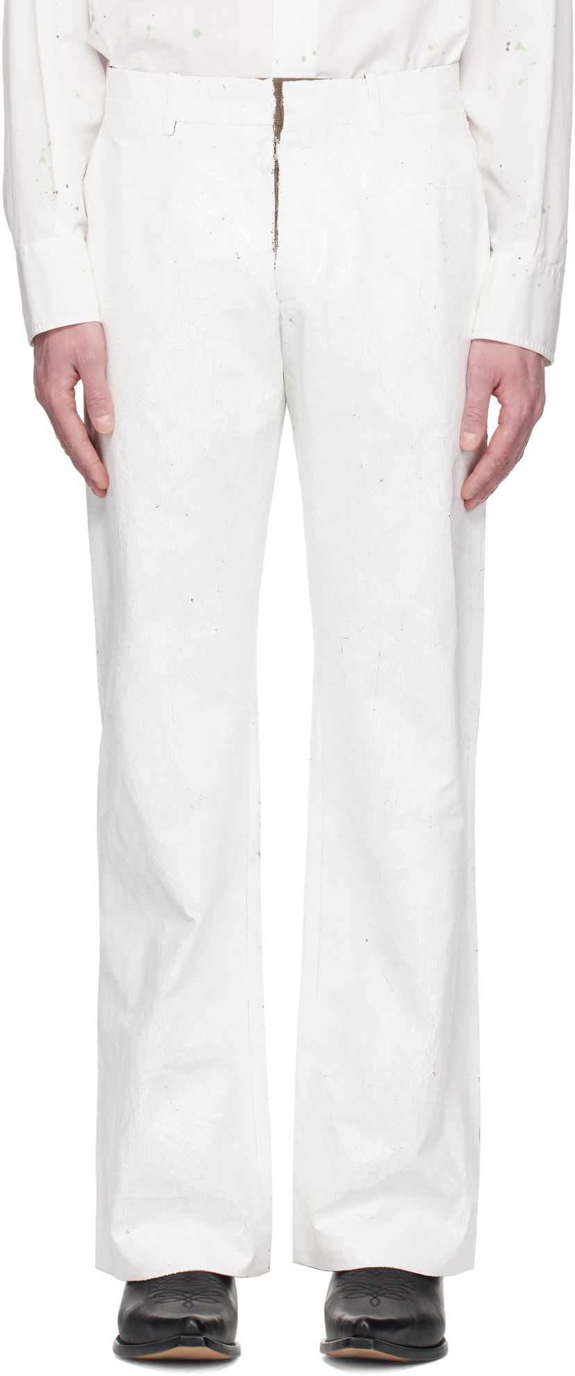 Штани Maison Margiela MM6 Maison Margiela Painted Trousers білий | SH2KA0026 M35437