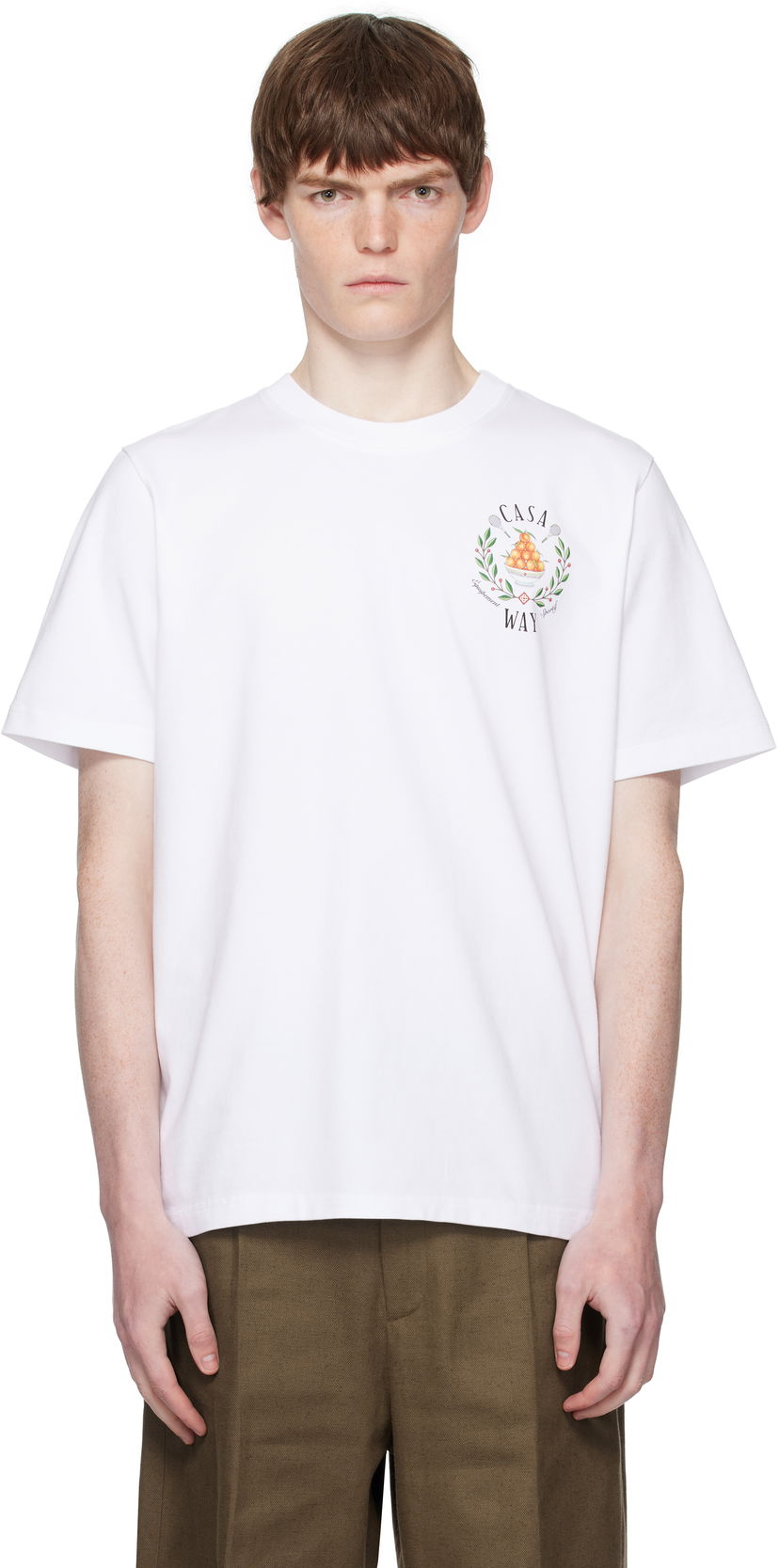 Футболка Casablanca Casablanca 'Casa Way' Graphic T-Shirt білий | MPF25-JTS-001-26-EX-FLANNELS