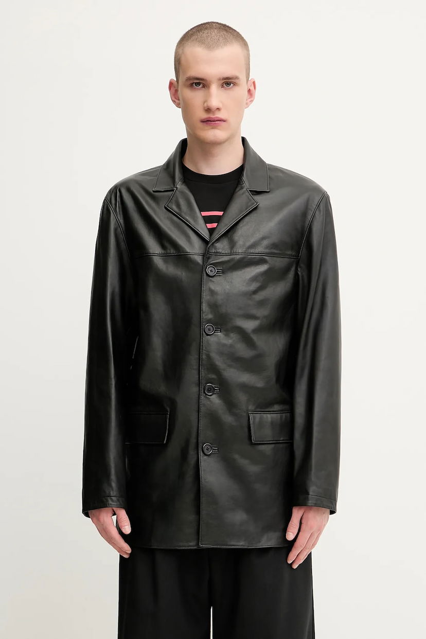 Куртка 1017 ALYX 9SM 1017 ALYX 9SM Four Button Leather Jacket чорний | AAMOU0548LE01