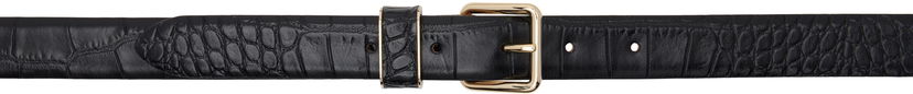 Ремені A.P.C. Anastasia Barbieri Edition Elsa Croc-Embossed Leather Belt чорний | PXBLJ-F65217