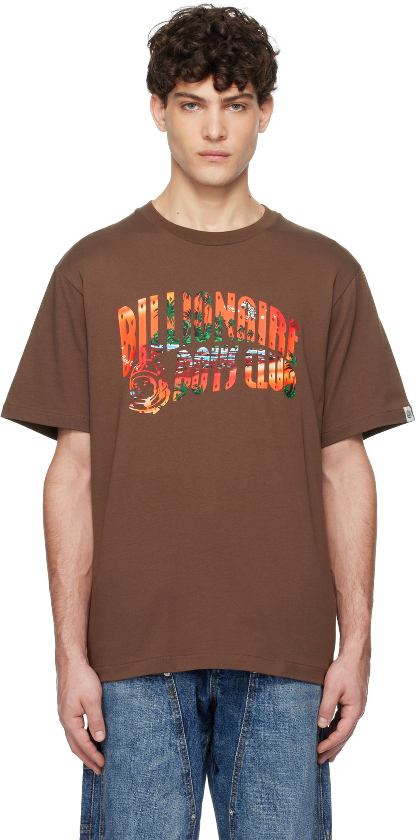 Футболка BILLIONAIRE BOYS CLUB Tropical Island Arch Logo T-Shirt Коричневий | B24460