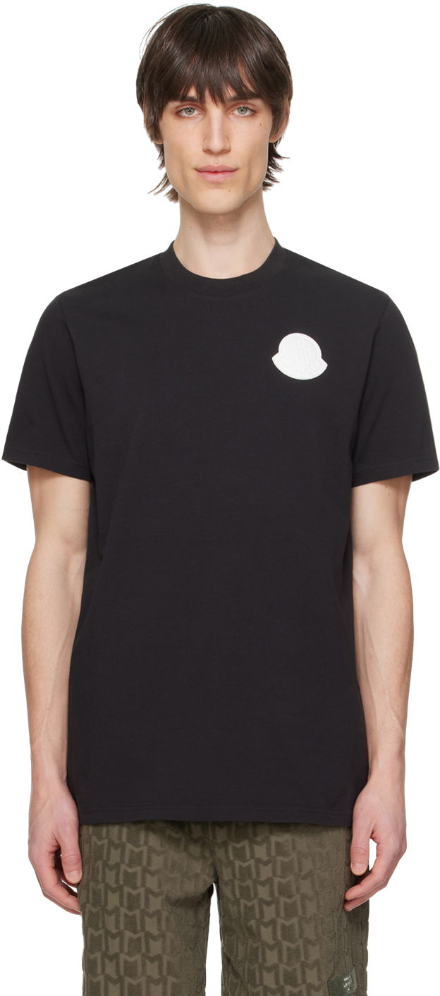 Футболка Moncler Black Patch T-Shirt чорний | J10918C0004583927