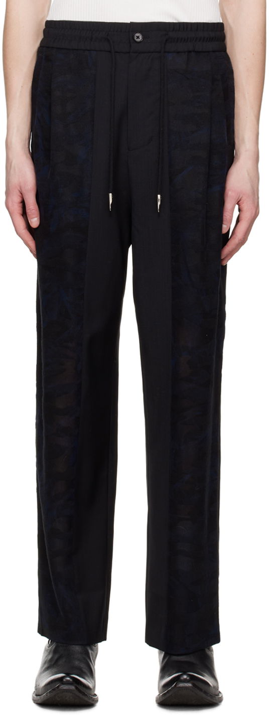 Штани Feng Chen Wang Feng Chen Wang Paneled Trousers чорний | FMS15TR13