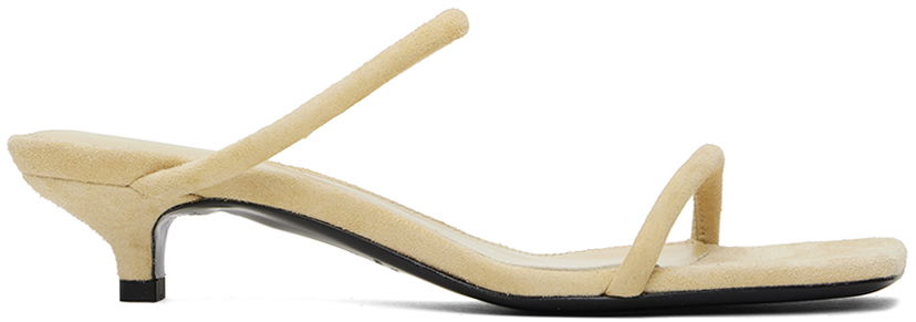 Аксесуари TOTEME TOTEME 'The Minimalist' Heeled Suede Sandals бежевий | 243-WAS2065-LE0045