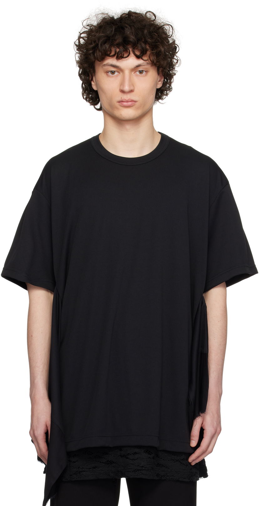 Футболка Comme des Garçons Homme Plus Polyester Piqué T-Shirt чорний | PO-T020-051