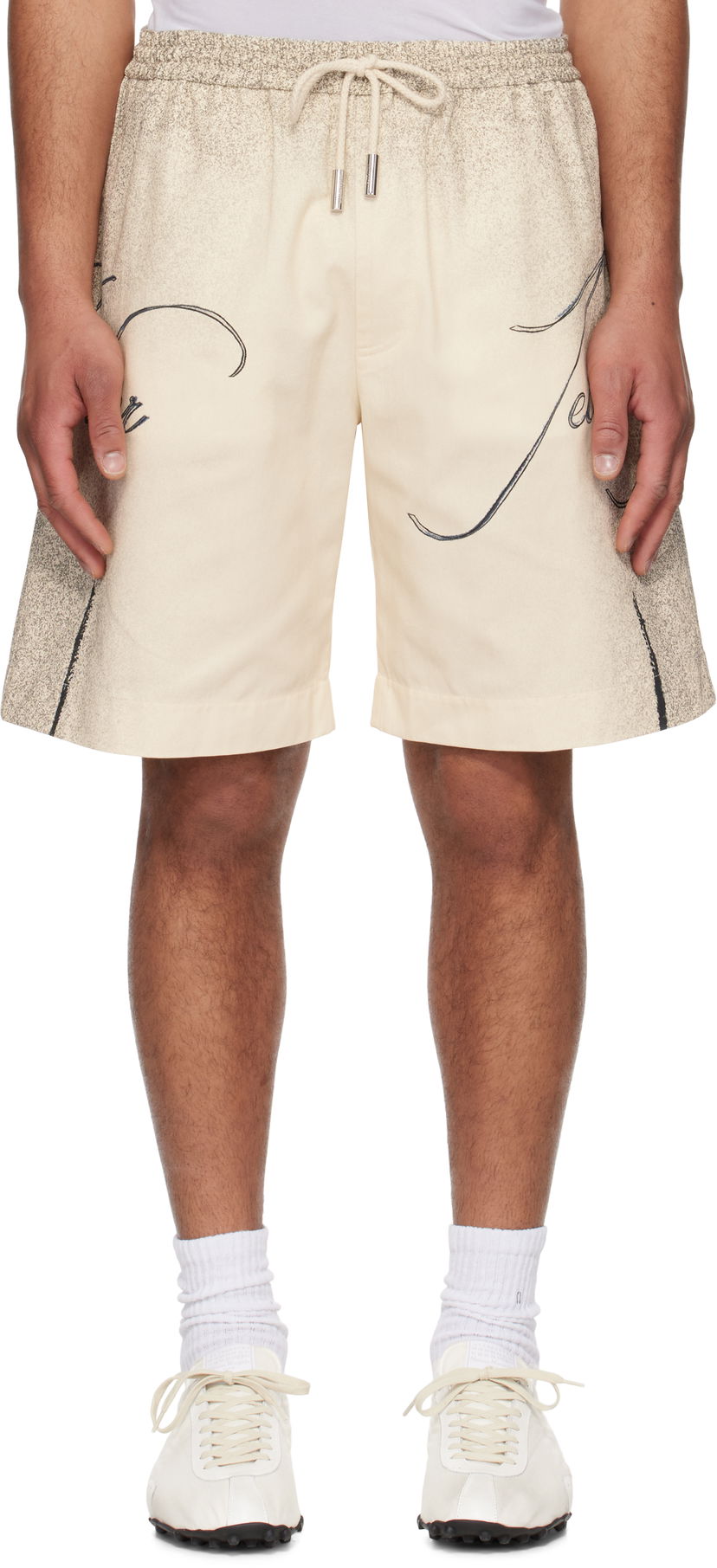 Шорти Jean Paul Gaultier Jean Paul Gaultier 'The Multi-Tattoo' Shorts бежевий | 25/34-U-SH042-D503-030030